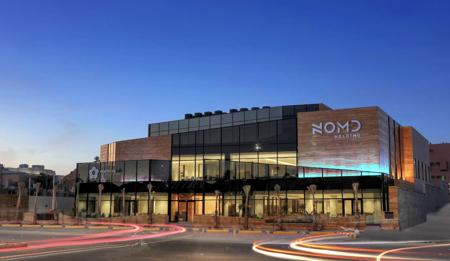 Nomd Holding headquarters in Riyadh at dusk